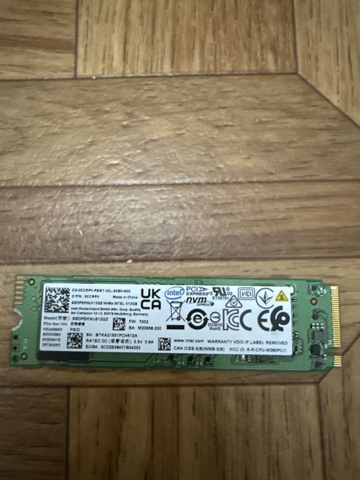SSD M.2 NVMe Intel 512GB