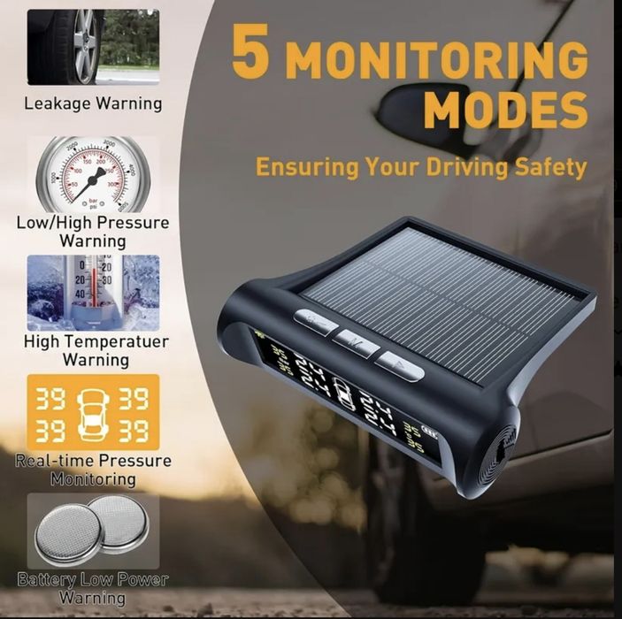 Соларна TPMS система – следене на налягане и температура в гумите (НОВ