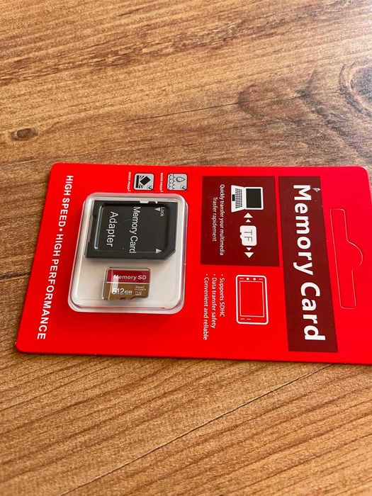 Micro SD карта памет 512GB + SD адаптер (нова, запечатана)