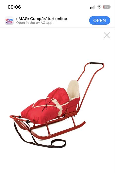 Sanie piccolino cu maner si sac detasabil