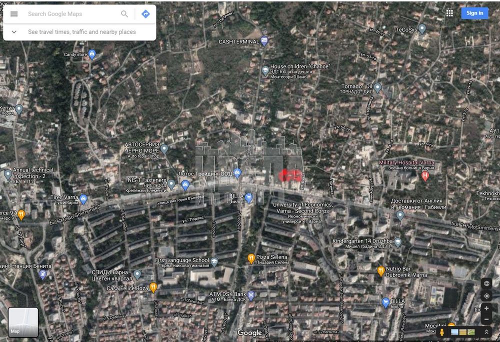 Парцел в Варна-Изгрев площ 1800 цена 288000