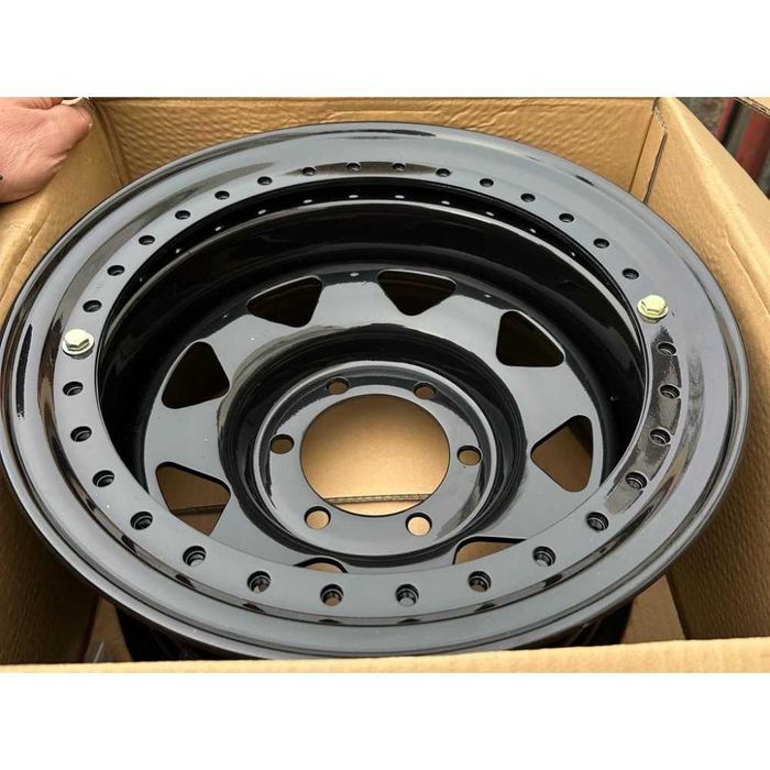 Jante din tabla offroad cu BEADLOCK negru 16x8J 6x139.7 ET-35 CB 110