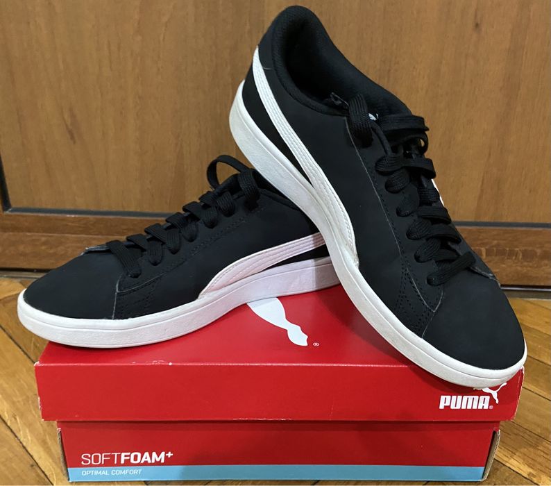 Маратонки Пума Черни / Puma Smash v2 Buck Jr.