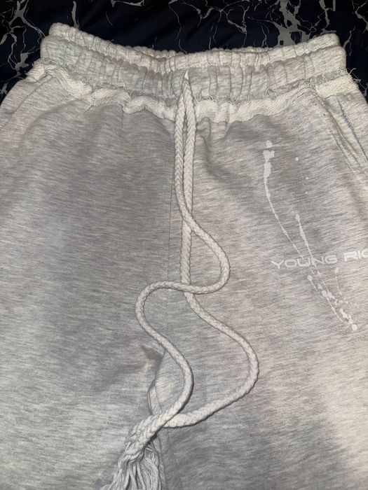 Pantaloni young rich white