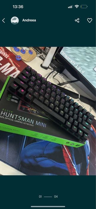 tastatura razer huntsman mini 60%
