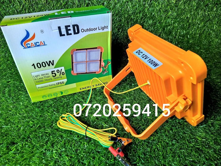 Proiector led Camping, Pescuit 100W - 12V  - 6000K-6500K