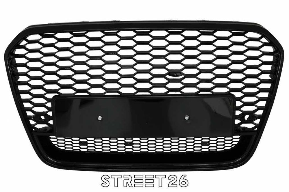 Grila Audi A6 C7 4G Pre-Facelift (2011-2014) RS6 Design Negru Lucios