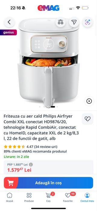 Airfryer Philips Combi XXL