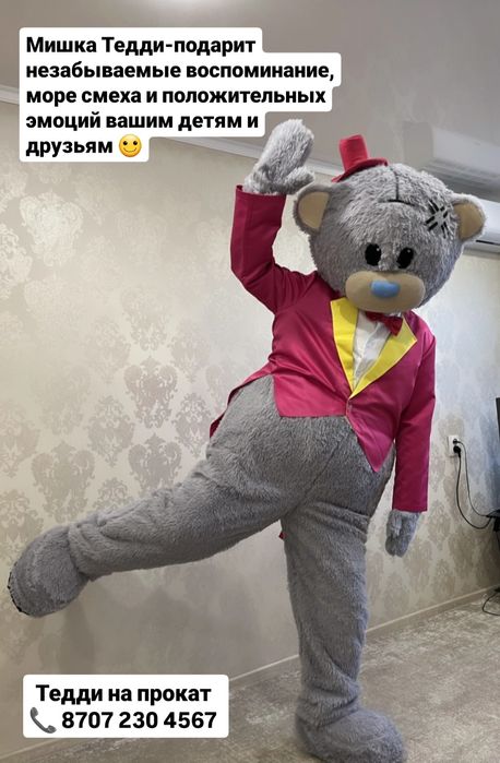 Прокат костюма Тедди 5 тысяч