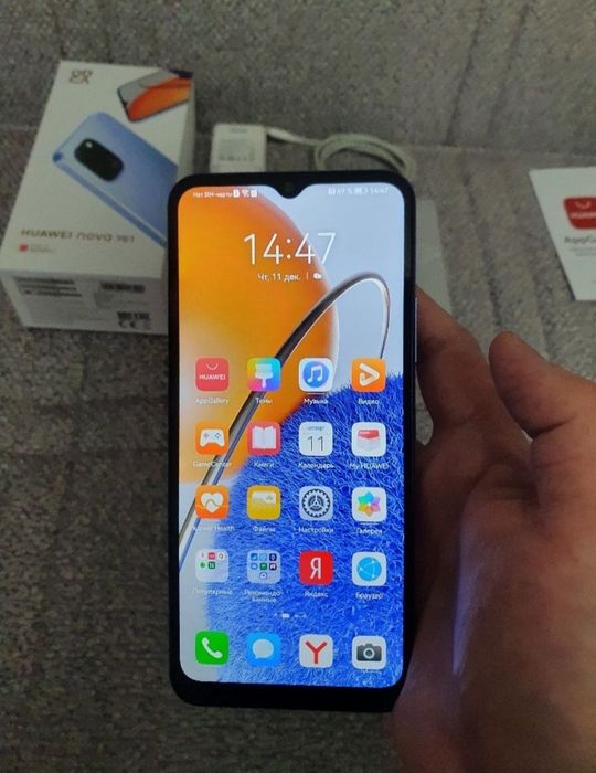 Srochna sotiladi Huawei Nova Y61 4/128Gb 4G Xolati ideal Karobka Bor