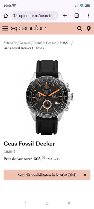Ceas FOSSIL.                          .