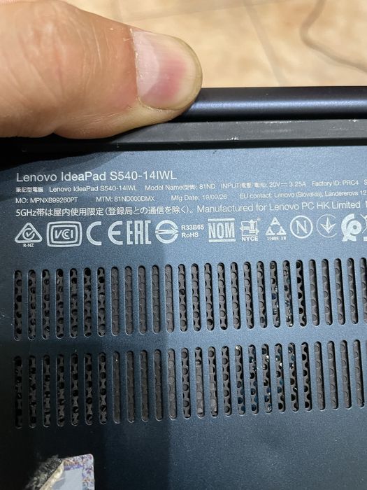 Laptop Lenovo Ideapad S540, 512 ssd, i5-8265, video dedicat, metal