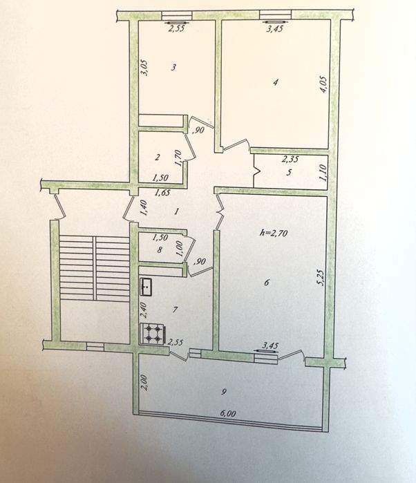 Продается 3 комнатная квартира. Салар Ташгресс. Кибрай