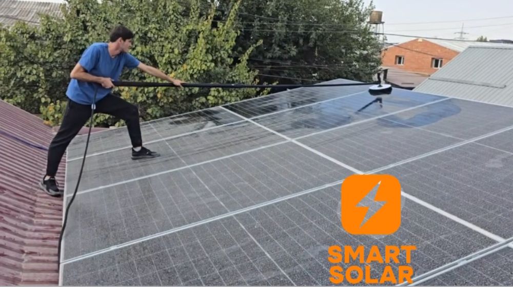 Мойка солнечных панелей , профилактика , востановление станций !