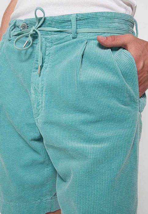 Aspesi, Pantaloni scurți din catifea, Turcoaz, M