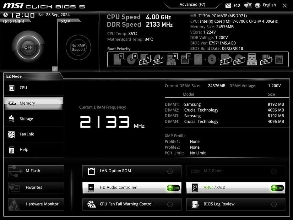 Дъно Дънна платка MSI Z170A PC MATE LGA 1151 DDR4 до 64GB OVERCLOCK