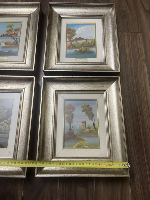 Colectie de 4 tablouri Tehnica pictată manual în ulei