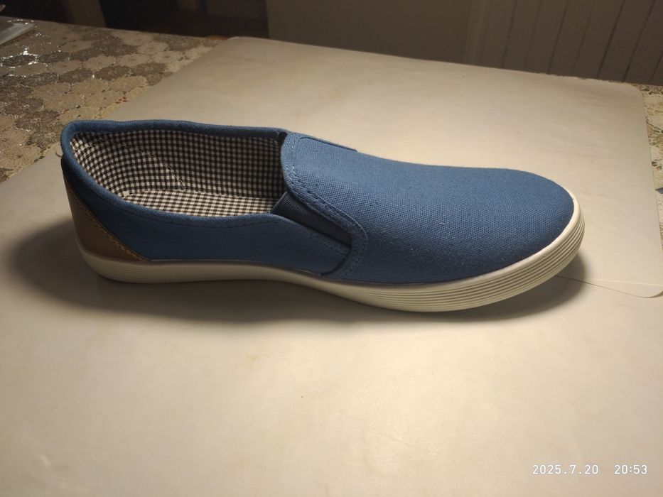 Мужские лоферы , синего цвета , 42 размер