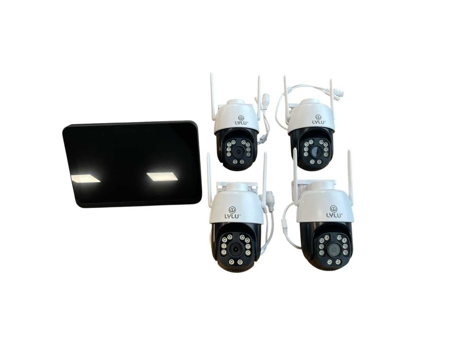 Безжичен комплект 4 въртящи 4К Ultra HD AI камери 12mpx + 10" монитор