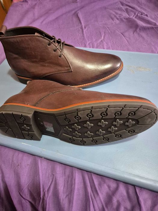 VANDUTE !  Ghete barbatesti, Omnio Atelier, piele naturala, noi, 46