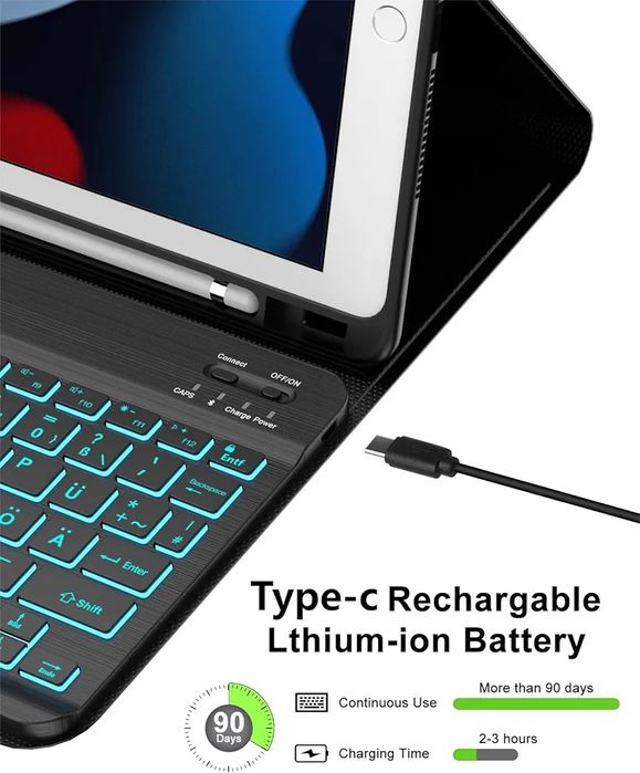 Husa + tastatura pentru iPad 10.2 generatia 9 8 7 6