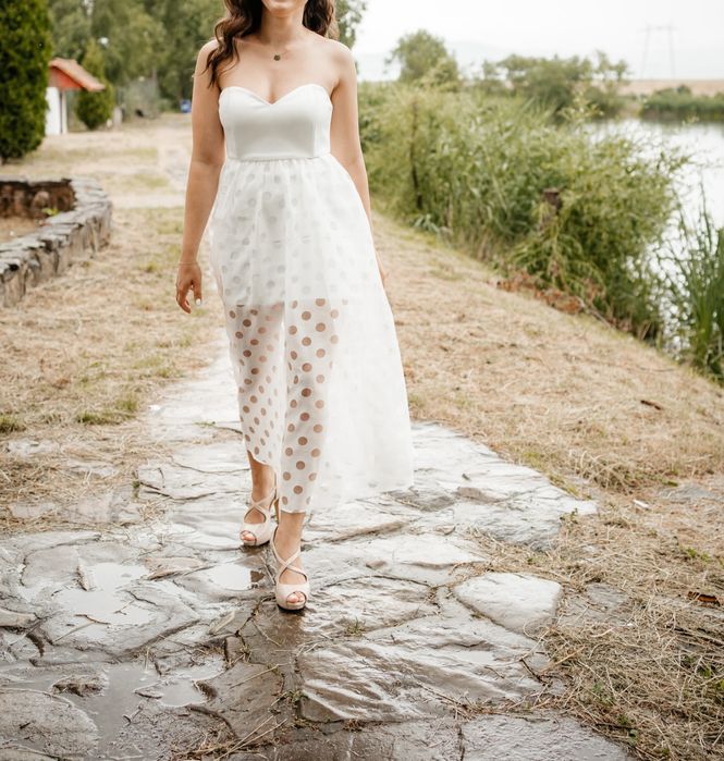 Rochie alba cununie civila