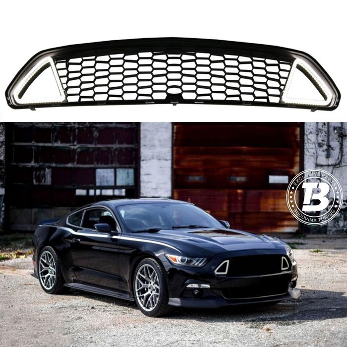 Grila Centrala cu LED compatibila cu Ford Mustang Mk6 VI RTR Design