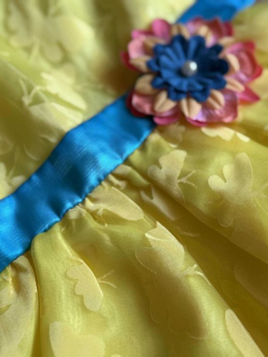 Детска официална рокля с пеперуди 92 см (1-2г.)