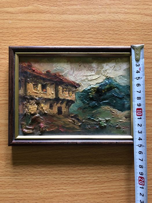 Голяма Картина в дървена рамка със стъкло