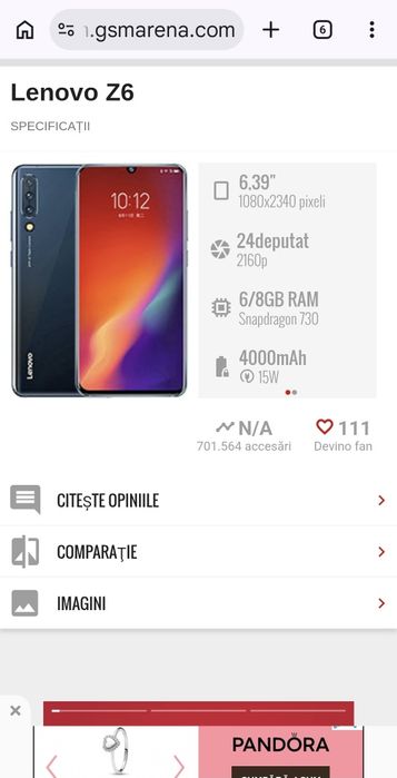 Vând 2 telefoane Lenovo Z6 si K6 Note preț fixx