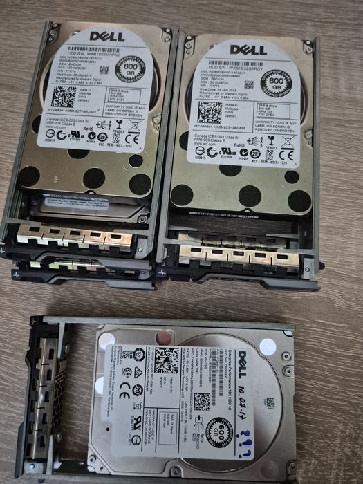 HDD SAS Dell 600 Gb 4 buc, SSD Kingston, 480Gb, nou