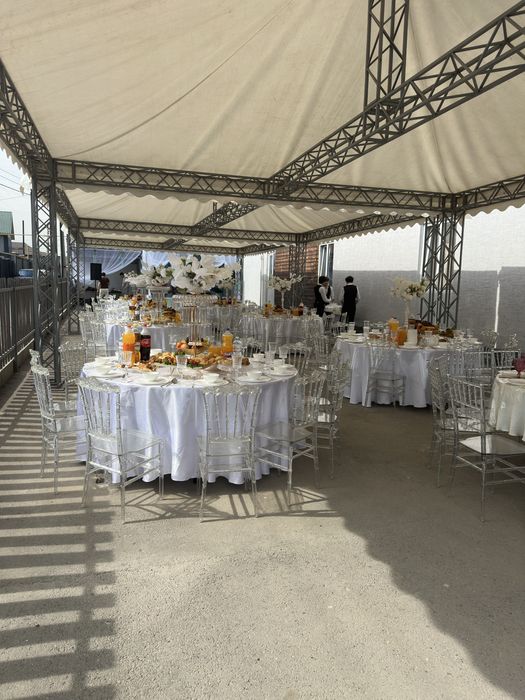 Шатры, столы, стулья, посуда в аренду