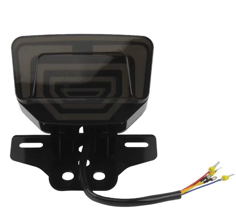 LED Стоп за мотор с вградени мигачи и стойка за номер-19345