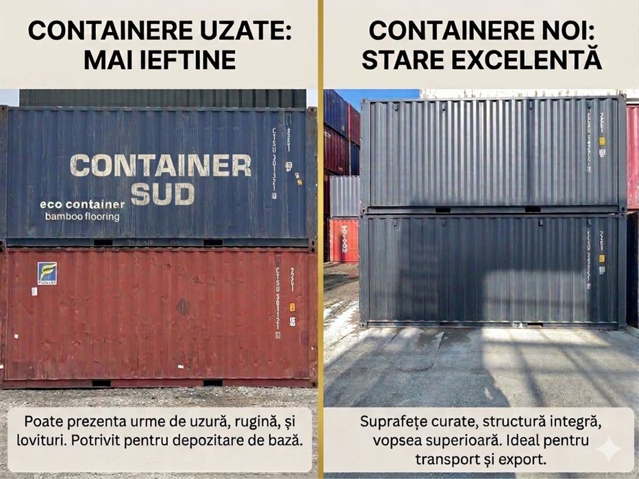 Containere birou si Maritime 6m (20ft) și 12m (40ft) – Noi și Uzate