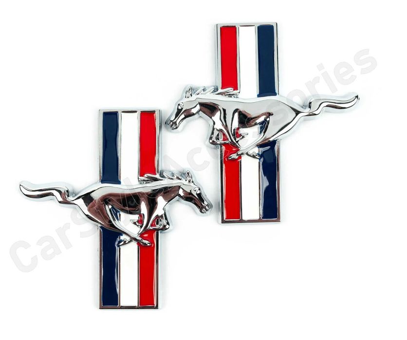 Емблеми за калниците на Форд Мустанг Лява и Дясна Хромиран Кон