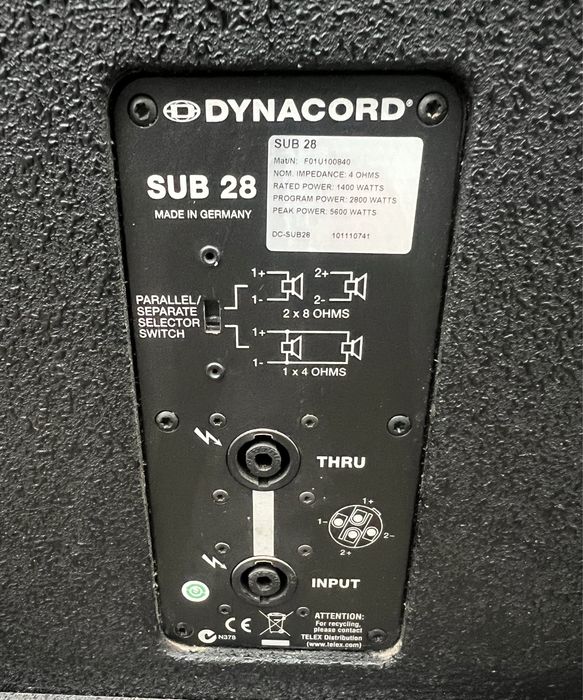 Vand basi dynacord VL SUB 28