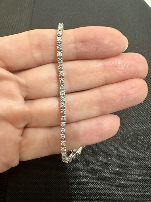Brățară tennis cu diamante naturale 1.8 ct, aur alb 18k