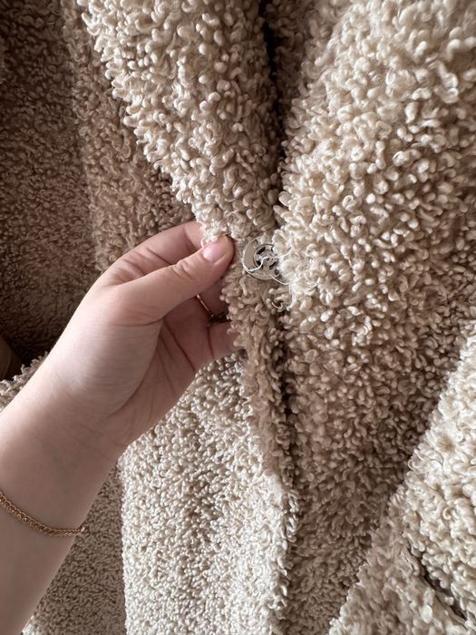 Шубка тэдди бежевая