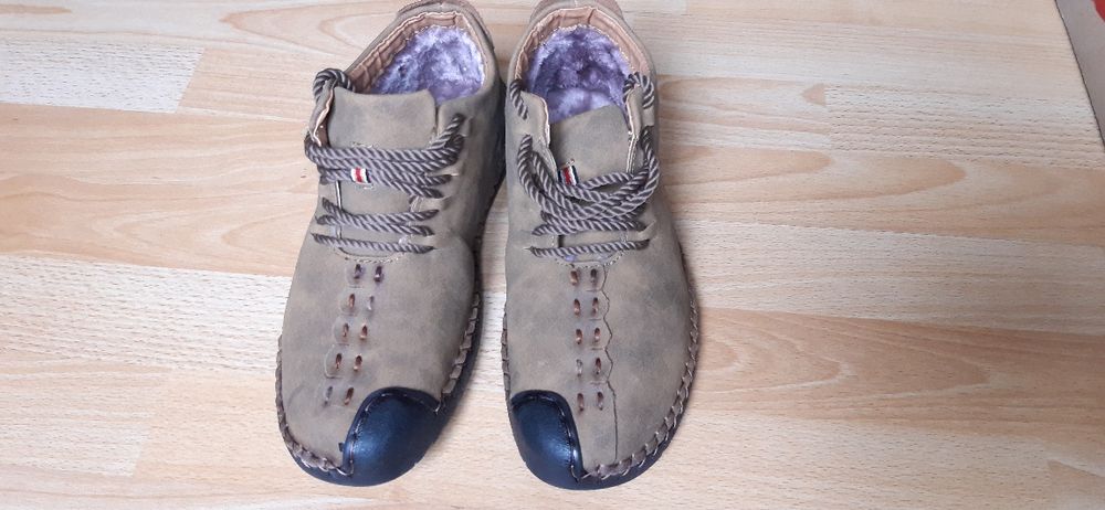 Ghete îmblănite barbati de culoare maro, mărimea 41