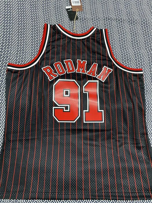 Vand maieu Rodman/Bulls 91 NBA Mitchell & Ness, nou, cu eticheta