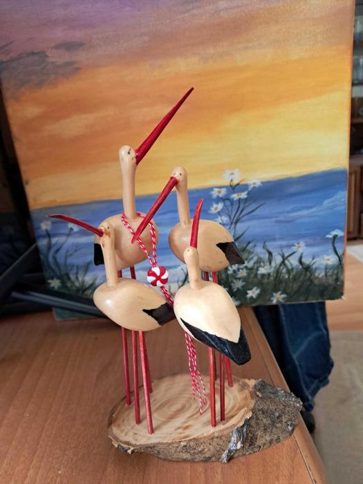 Подарък за Св.Валентин, жаби, щъркели(ръчна изработка)