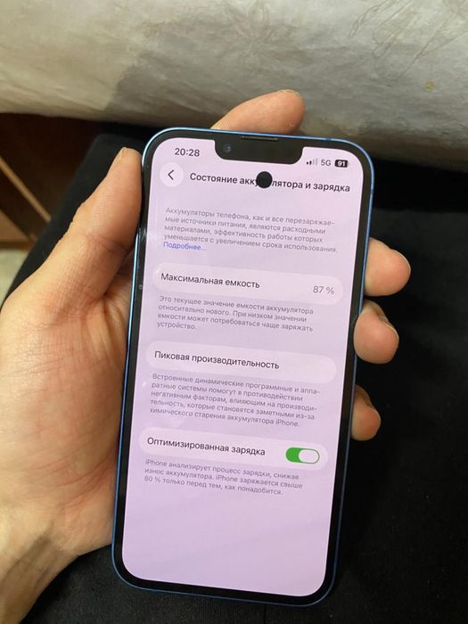 iPhone 13 128 GB 87% эмкости