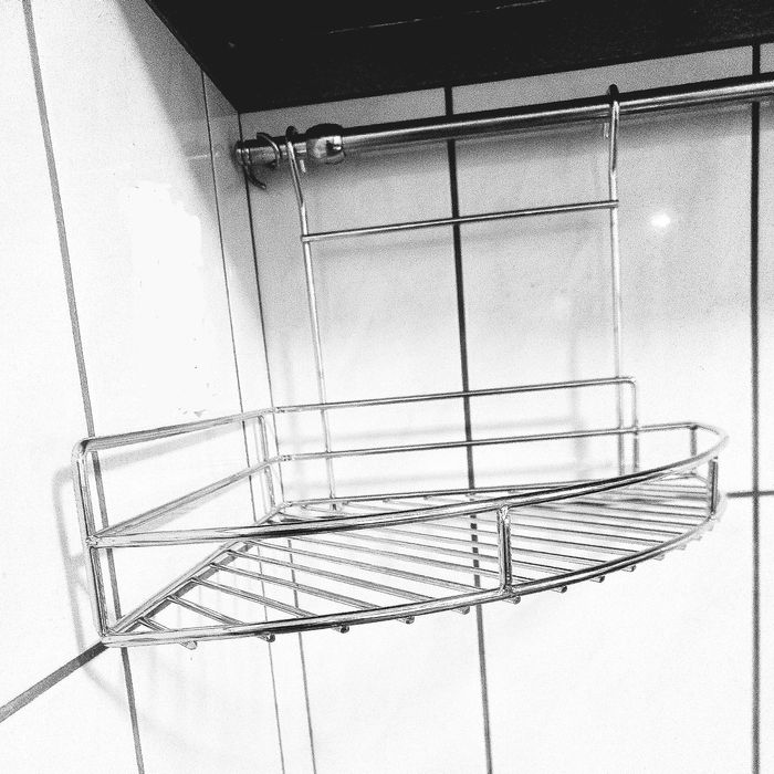 Etajeră colț inox bucatarie/baie