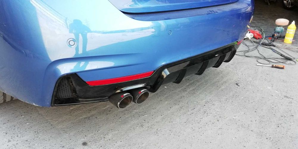 бмв ф32 ф36 дифузьор / добавка за задна броня / bmw f32 f36 с щипки