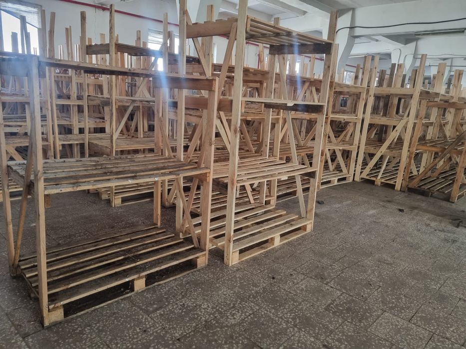 Vand Rafturi depozitare din lemn, robuste – 120 x 80 x 220 cm