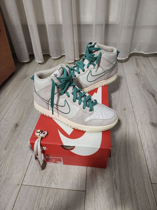 Nike Dunk High SE First Use Light Bone Sail Green măsură 43