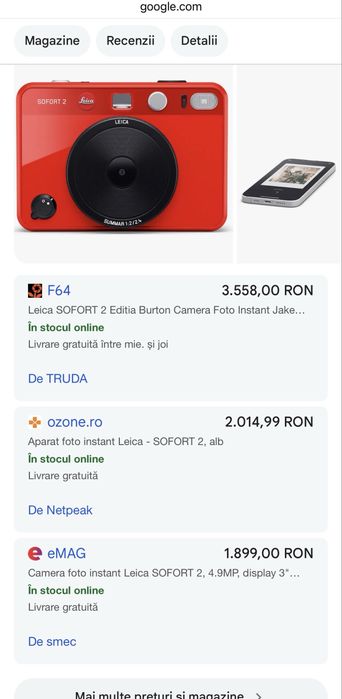 Aparat foto instant Leica Sofort 2 nou
