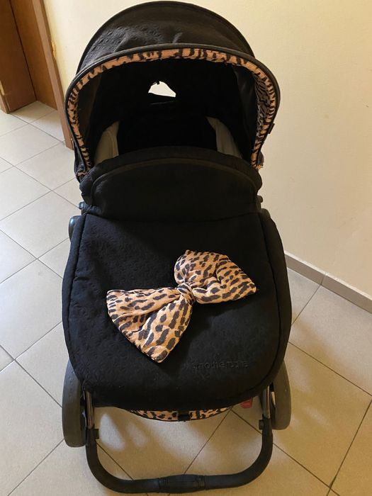 Бебешка количка Mothercare черно с леопардово