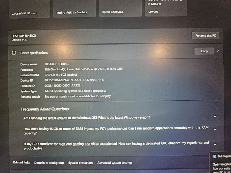 Vand Dell Latitude 5420