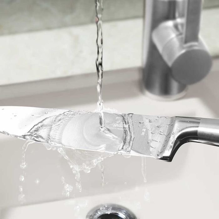 Set 5 cutite Berlinger Haus Suport lemn Acacia otel 9-20cm Nou Sigilat